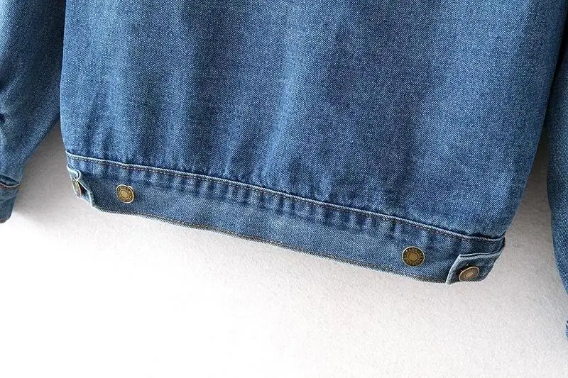 Nice Woman Jean Jacket Fashion Pocket Design Long Sleeve Coat Female Vogue Slim Solid Denim Jackets Outerwear
Nice Woman Jean Jacket Fashion Pocket Design Long Sleeve Coat Female Vogue Slim Solid Denim Jackets Outerwear