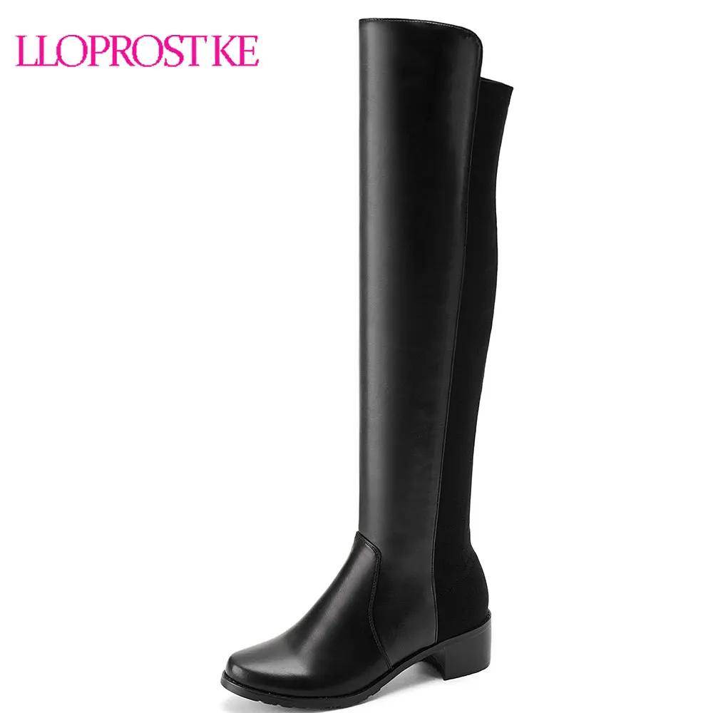 Lloprost ke Women Knee High Boots Black Concise Ladies Autumn Winter Boots Chunky Heels Cloth/Short Plush Shoes Footwear D82
Lloprost ke Women Knee High Boots Black Concise Ladies Autumn Winter Boots Chunky Heels Cloth/Short Plush Shoes Footwear D82