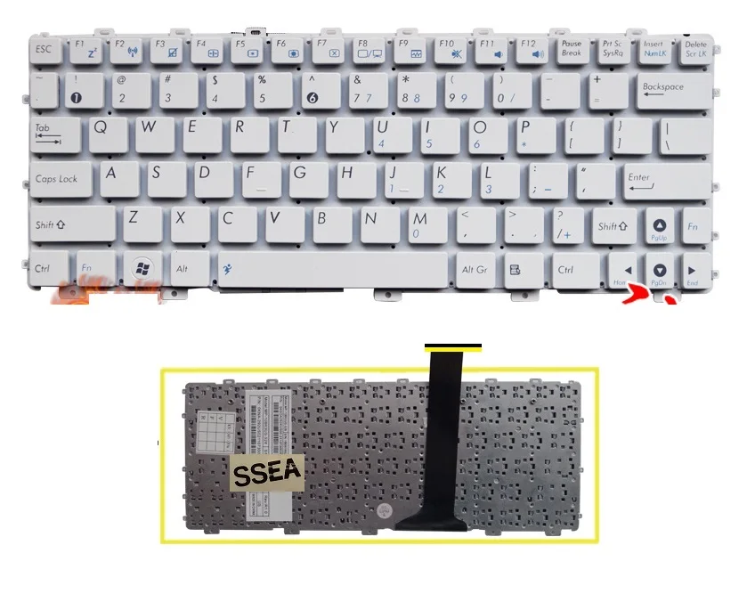 SSEA New US Keyboard white For ASUS Eee PC 1025C X101 X101H X101CH laptop Keyboard without Frame
SSEA New US Keyboard white For ASUS Eee PC 1025C X101 X101H X101CH laptop Keyboard without Frame