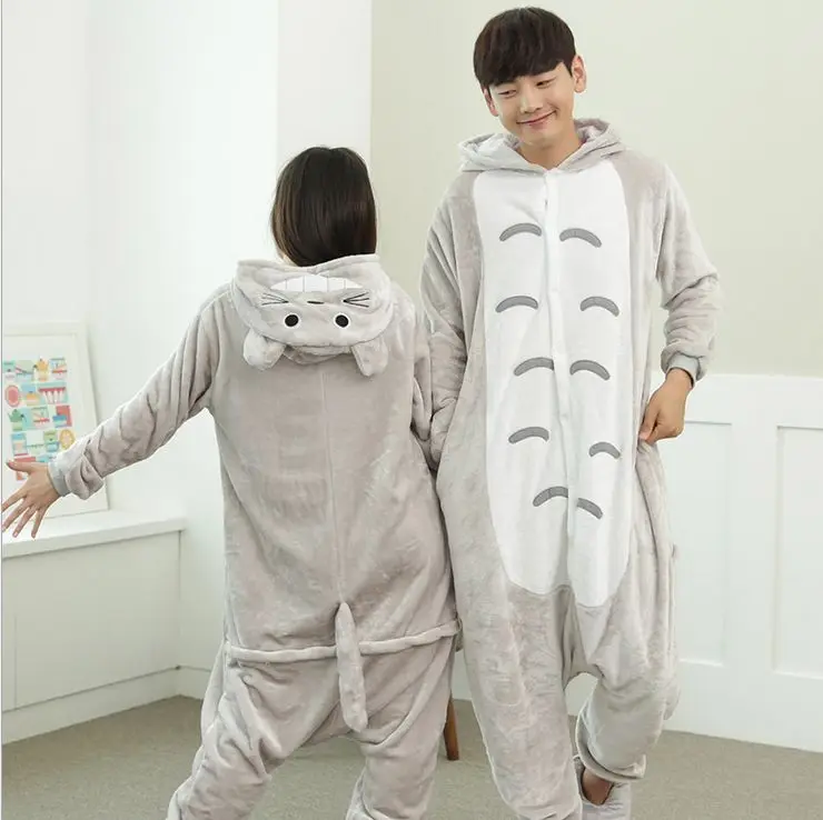 Животного пижамы Loungewear Для женщин милый кот длинный рукав с капюшоном полиэстер