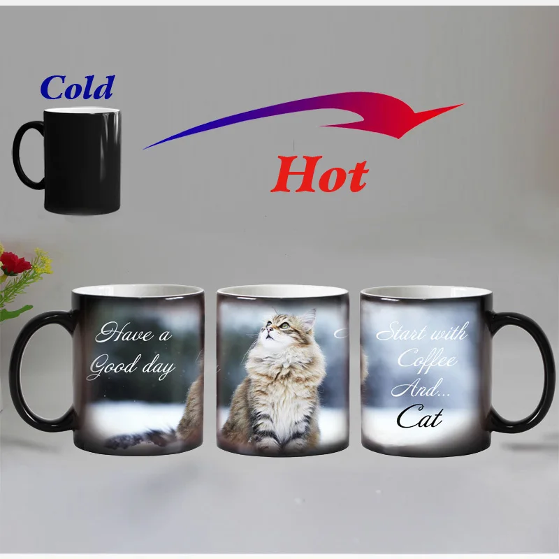 Free shipping Lovely CAT Heat Reveal Mug Ceramic Color Changing Coffee Mugs Magic Tea Cup Mug
Free shipping Lovely CAT Heat Reveal Mug Ceramic Color Changing Coffee Mugs Magic Tea Cup Mug
