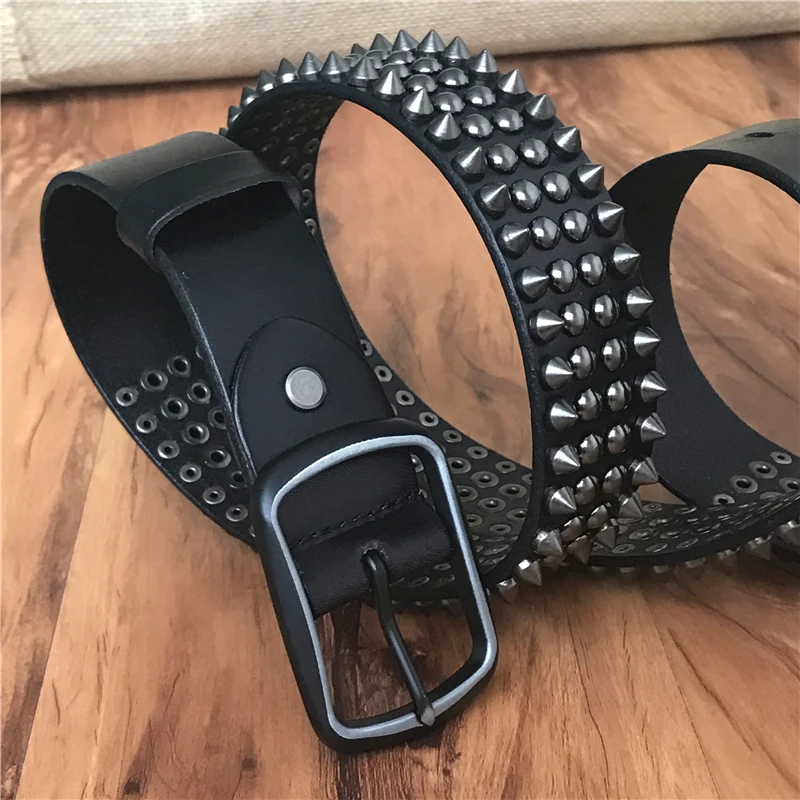 Genuine Leather Heavy Metal Rivet Punk Belts For Men Rock Stud Cowboy Belt Men Ceinture Homme Waist Belt Cinturon Mujer TBT0088
Genuine Leather Heavy Metal Rivet Punk Belts For Men Rock Stud Cowboy Belt Men Ceinture Homme Waist Belt Cinturon Mujer TBT0088