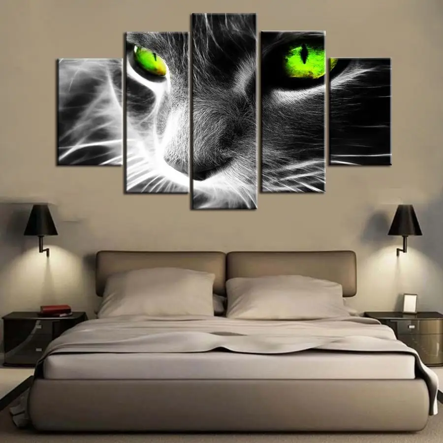Bedroom Office Wall Decor Cute Black Cat Green Eyes Wall Art Picture Home Decoration Animals Artwork for Living Room Wall Decor
Bedroom Office Wall Decor Cute Black Cat Green Eyes Wall Art Picture Home Decoration Animals Artwork for Living Room Wall Decor