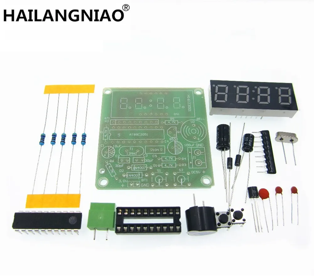 5set High Quality C51 5set/lot 4 Bits Electronic Clock Electronic Production Suite DIY Kits
5set High Quality C51 5set/lot 4 Bits Electronic Clock Electronic Production Suite DIY Kits
