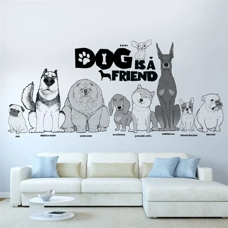 Dog is a friend Animals Wall Sticker Living Room Bedroom Pet Home Wall Decor 3D Vivid Wall Decals Art Mural Poster
Dog is a friend Animals Wall Sticker Living Room Bedroom Pet Home Wall Decor 3D Vivid Wall Decals Art Mural Poster