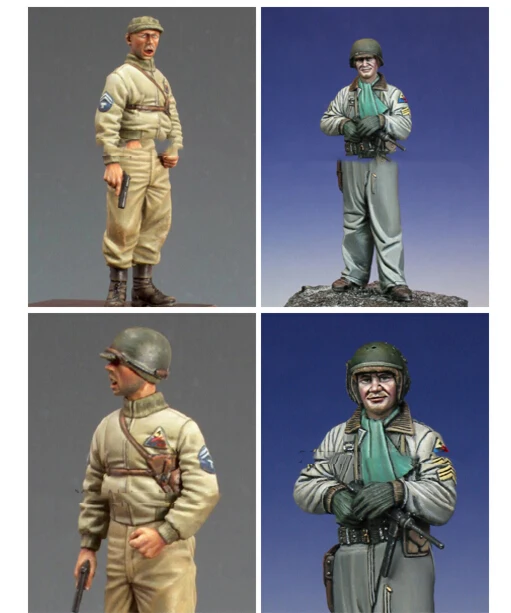Масштаб 1/35 сборка Набор фигурок из смолы танк США 2 фигурки | Игрушки и хобби