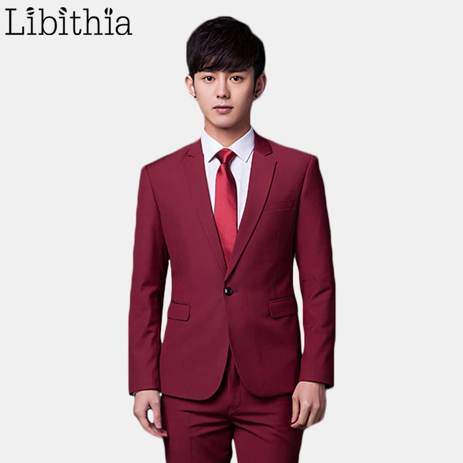 (Jakcet+Pant+Tie) Men's Formal One Button Blazer Suits Slim Fit Wedding Suits For Men 4 Color Wine Red/Fuchsia/Rose Red Clothes
(Jakcet+Pant+Tie) Men's Formal One Button Blazer Suits Slim Fit Wedding Suits For Men 4 Color Wine Red/Fuchsia/Rose Red Clothes