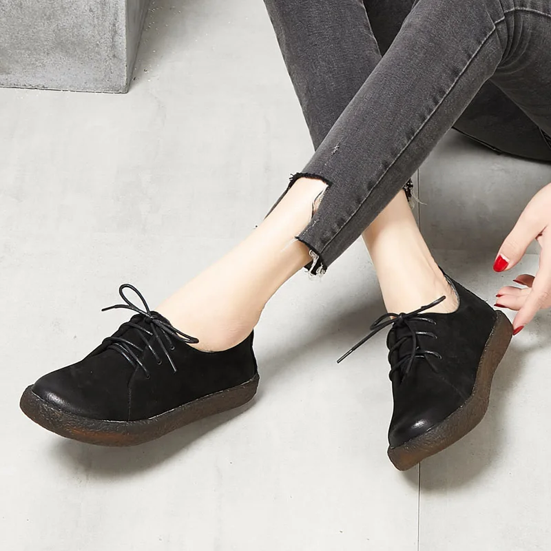 2019 New Spring Lace-up Full Genuine Leather Shoes Women Casual Shoes Soft Comfort Oxford Shoes Casual Sneakers Flat Shoes
2019 New Spring Lace-up Full Genuine Leather Shoes Women Casual Shoes Soft Comfort Oxford Shoes Casual Sneakers Flat Shoes