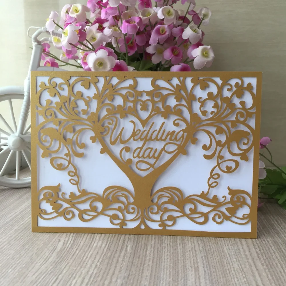 100pcs/lot Delicate Carved Tree Pattern Invitations Card Event Party Supplies Romantic Wedding Invitations Table Card
100pcs/lot Delicate Carved Tree Pattern Invitations Card Event Party Supplies Romantic Wedding Invitations Table Card