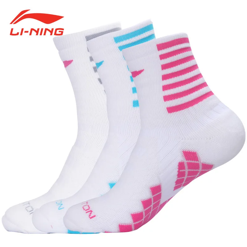 Женские носки для бадминтона Li-Ning хлопковые дышащие быстросохнущие бега и