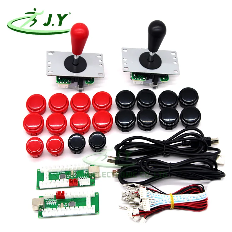 2 игрока Аркада DIY kit zero delay USB контроллер ПК джойстик + кнопка овальная Сфера MAME и