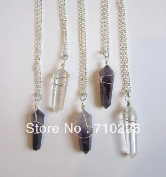 Wholesale Mixed10pcs/lot Rock Crystal Clear quartz Amethys t Quartz Gem Stone fashion jewelry Necklace
Wholesale Mixed10pcs/lot Rock Crystal Clear quartz Amethys t Quartz Gem Stone fashion jewelry Necklace
