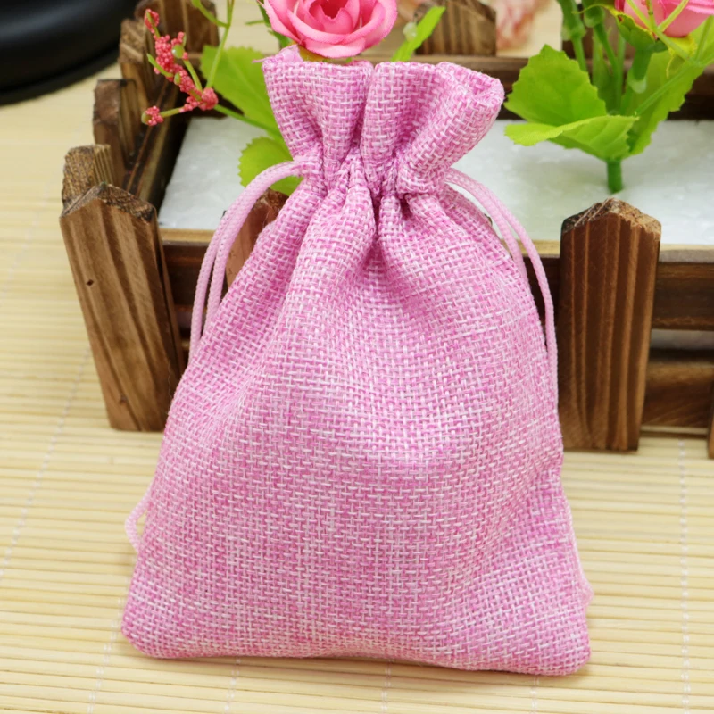 Free Shipping 50pcs 10x14cm Pink Jute Bag Cute Gift Bag Incense Storage Linen Bags Watch Jewelry Bracelet Packaging Bags
Free Shipping 50pcs 10x14cm Pink Jute Bag Cute Gift Bag Incense Storage Linen Bags Watch Jewelry Bracelet Packaging Bags