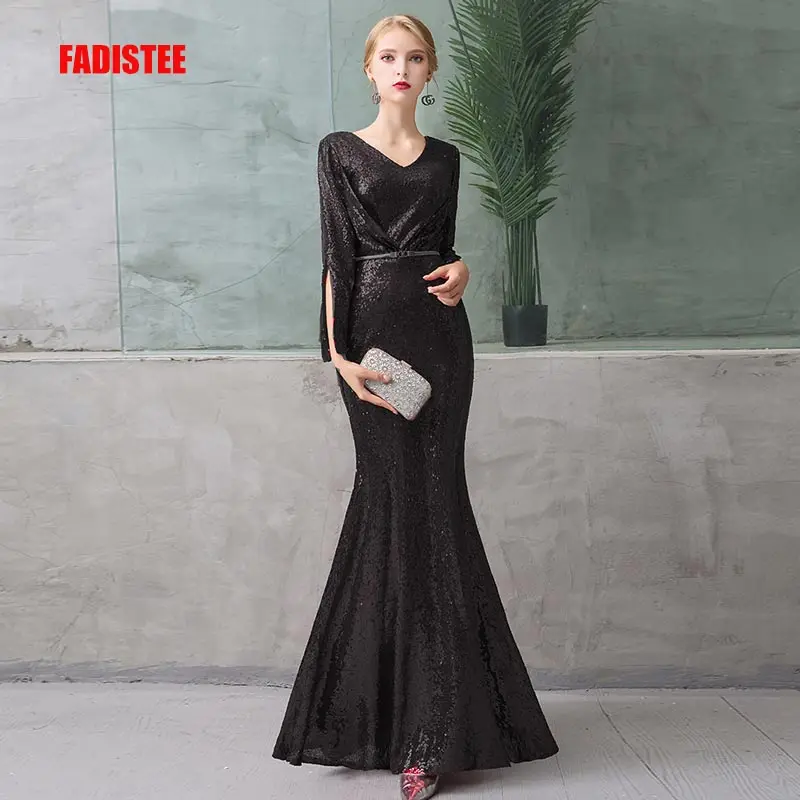 FADISTEE New arrival modern party dress evening dresses prom bling sequins three quarter mermaid elegant long style frock
FADISTEE New arrival modern party dress evening dresses prom bling sequins three quarter mermaid elegant long style frock