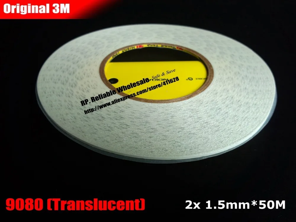 Promotion! 2x (1.5mm*50M) Original 3M Universal Use 9080 Double Sided Adhesive Translucent Tape for LED LCD Phone Screen, Paper
Promotion! 2x (1.5mm*50M) Original 3M Universal Use 9080 Double Sided Adhesive Translucent Tape for LED LCD Phone Screen, Paper