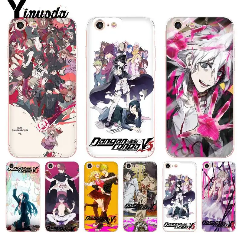 Прозрачный чехол Yinuoda для iPhone 7 6 X Danganronpa V3 телефона 8 6S Plus 5 5S SE 5C XS XR чехлы|Бамперы| |