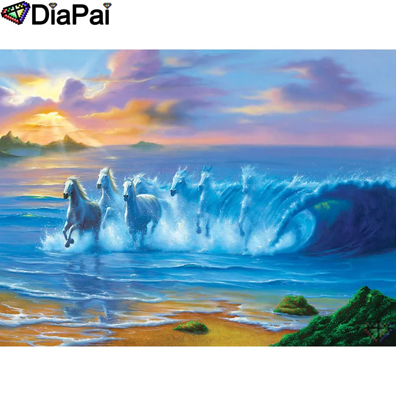 DIAPAI 5D DIY Diamond Painting 100% Full Square/Round Drill "Horse sunset sea" Diamond Embroidery Cross Stitch 3D Decor A21504
DIAPAI 5D DIY Diamond Painting 100% Full Square/Round Drill "Horse sunset sea" Diamond Embroidery Cross Stitch 3D Decor A21504