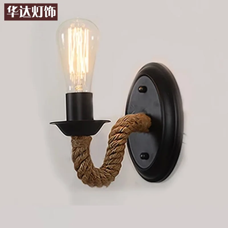 LOFT studio personality clothes shop wall lamp bedside rope Cafe American retro | Лампы и освещение