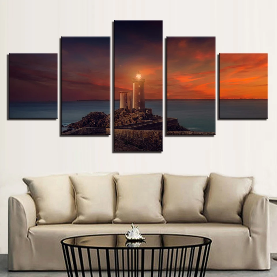 Bedroom Wall Decoration Art Picture Printed Frame 5 Pieces Lighthouse Sunset Beautiful Seascape Canvas Paintings Modular Posters
Bedroom Wall Decoration Art Picture Printed Frame 5 Pieces Lighthouse Sunset Beautiful Seascape Canvas Paintings Modular Posters