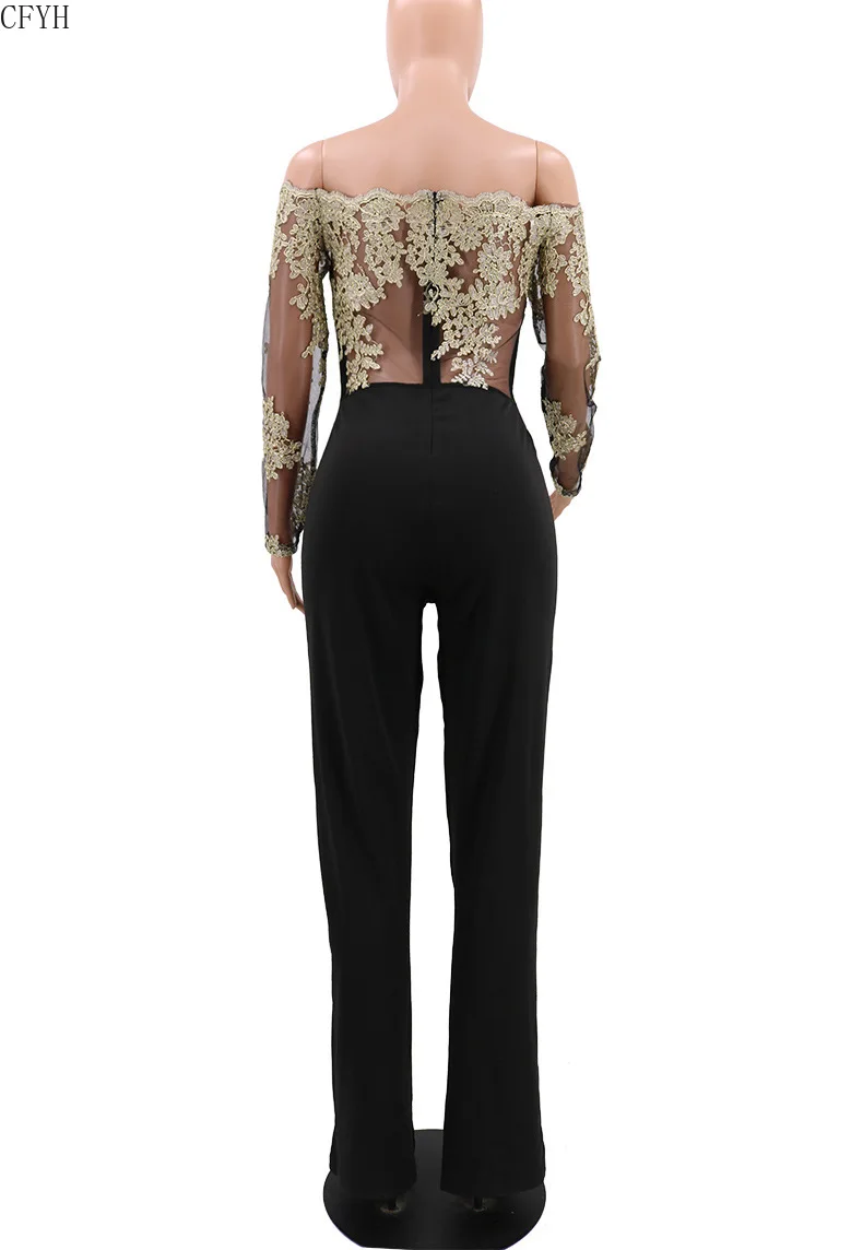 Sexy Off Shoulder Rompers Womens Jumpsuit Black Bodysuit Strapless Embroidery Wide Leg Jumpsuits Body Mono Mujer Largo Elegante
Sexy Off Shoulder Rompers Womens Jumpsuit Black Bodysuit Strapless Embroidery Wide Leg Jumpsuits Body Mono Mujer Largo Elegante