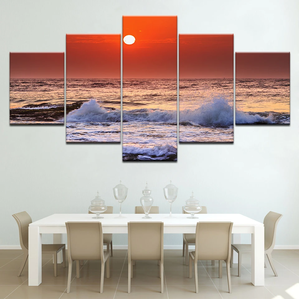 The sea ocean sunset seascape 5 piece Wallpapers modern Modular Poster art Canvas painting for Living Room Home Decor
The sea ocean sunset seascape 5 piece Wallpapers modern Modular Poster art Canvas painting for Living Room Home Decor