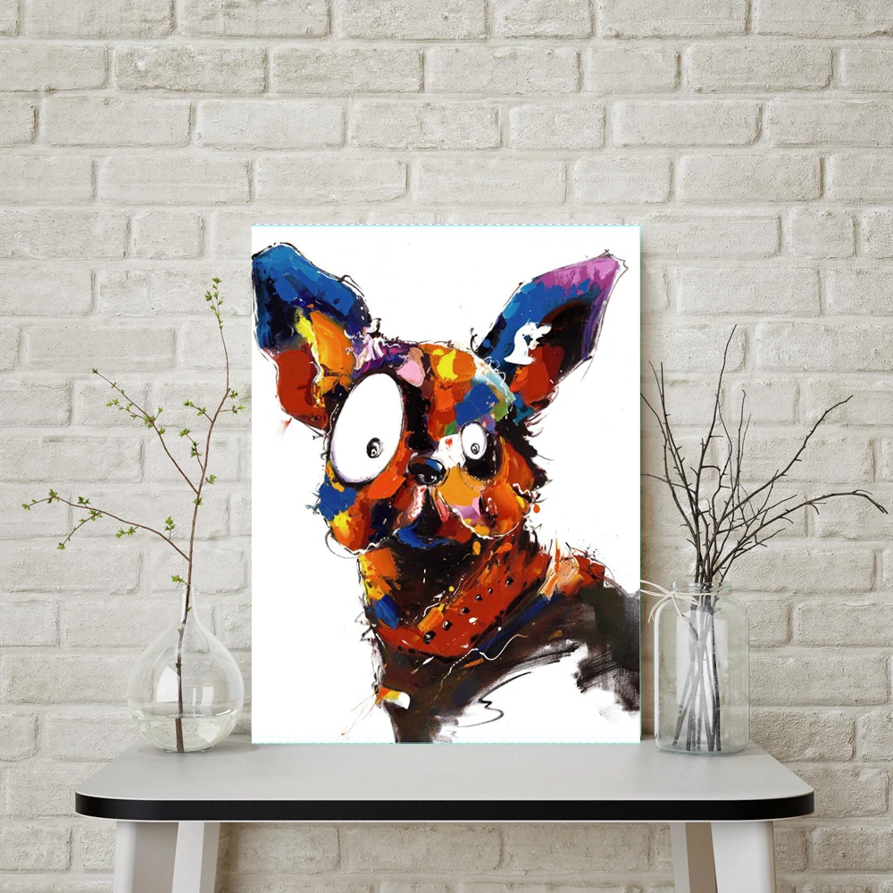 Multicolor 3D Handmade Oil Painting Cartoon Dog Abstract Artwork Canvas Painting for Bedroom Nursery Room Wall Decor Dropship
Multicolor 3D Handmade Oil Painting Cartoon Dog Abstract Artwork Canvas Painting for Bedroom Nursery Room Wall Decor Dropship