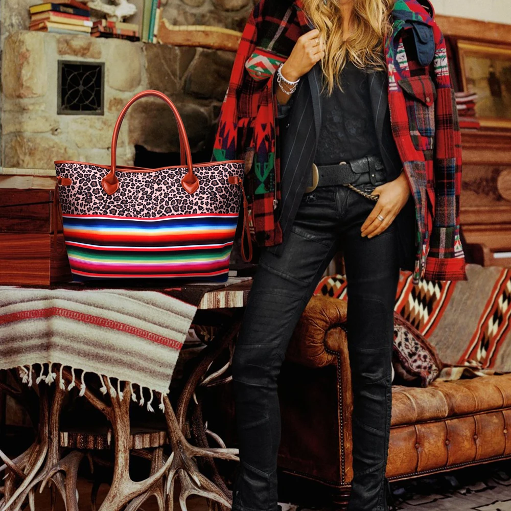 Leopard Serape Tote Wholesale Blanks Patchwork Leopard Canvas Stripes Tote Endless String Travel Tote DOMIL1061141
Leopard Serape Tote Wholesale Blanks Patchwork Leopard Canvas Stripes Tote Endless String Travel Tote DOMIL1061141