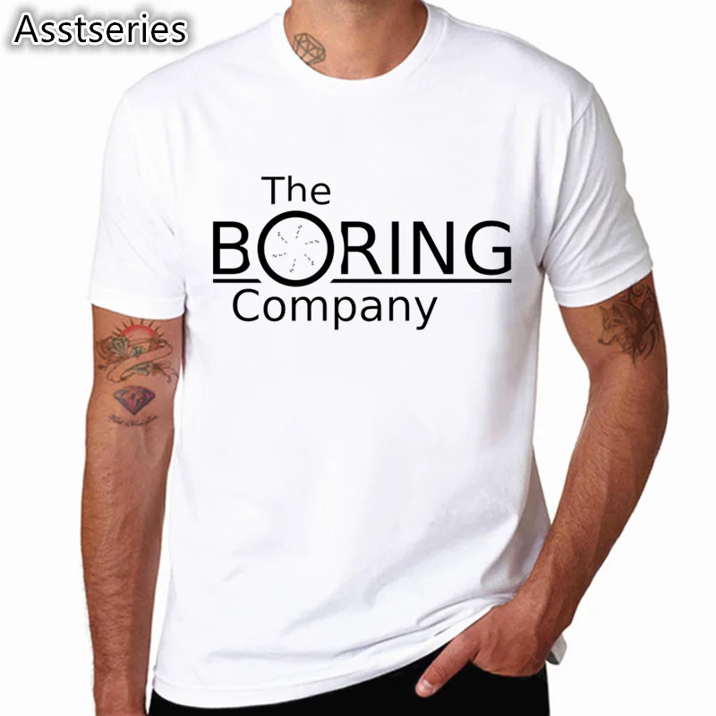 Фото Мужская футболка Elon Musk с буквенным принтом скучная компания - купить