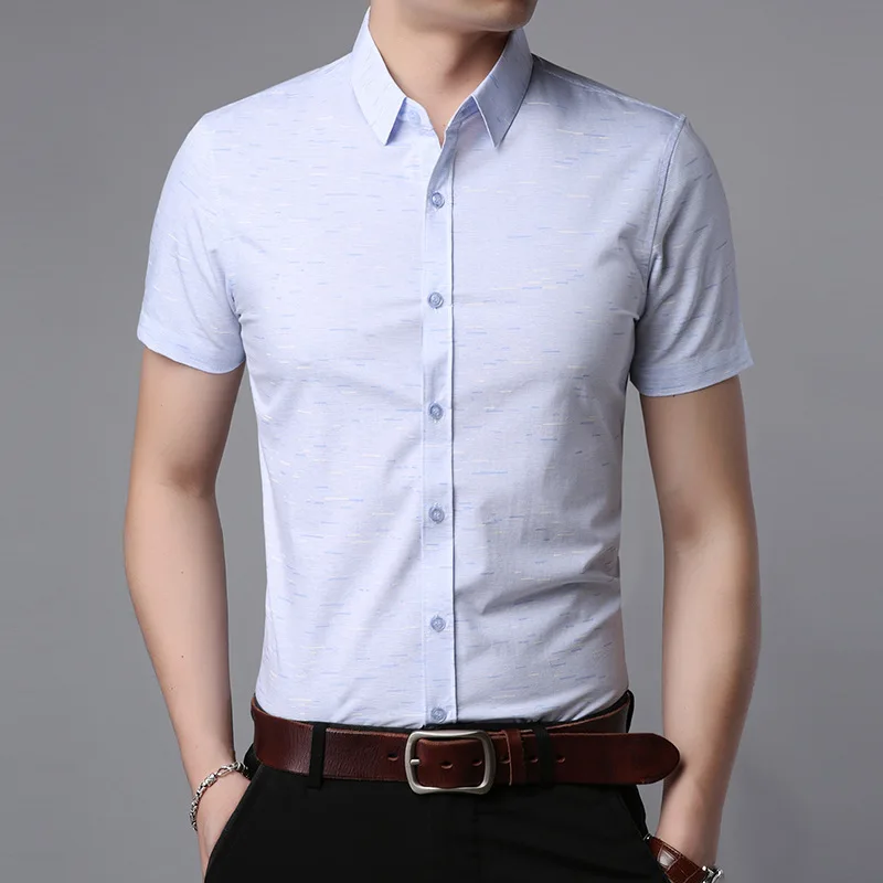 Men's Shirts Summer Thin Men's Solid Color Slim Free Iron Quality Shirt Men's Fashion Casual Single Breasted Shirt
Men's Shirts Summer Thin Men's Solid Color Slim Free Iron Quality Shirt Men's Fashion Casual Single Breasted Shirt