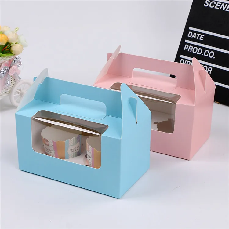 100 X Bakery Cupcake Box Blue&Pink Cupcake Holder With Windows For 2 Cupcakes Handle Cupcake Box For Party
100 X Bakery Cupcake Box Blue&Pink Cupcake Holder With Windows For 2 Cupcakes Handle Cupcake Box For Party