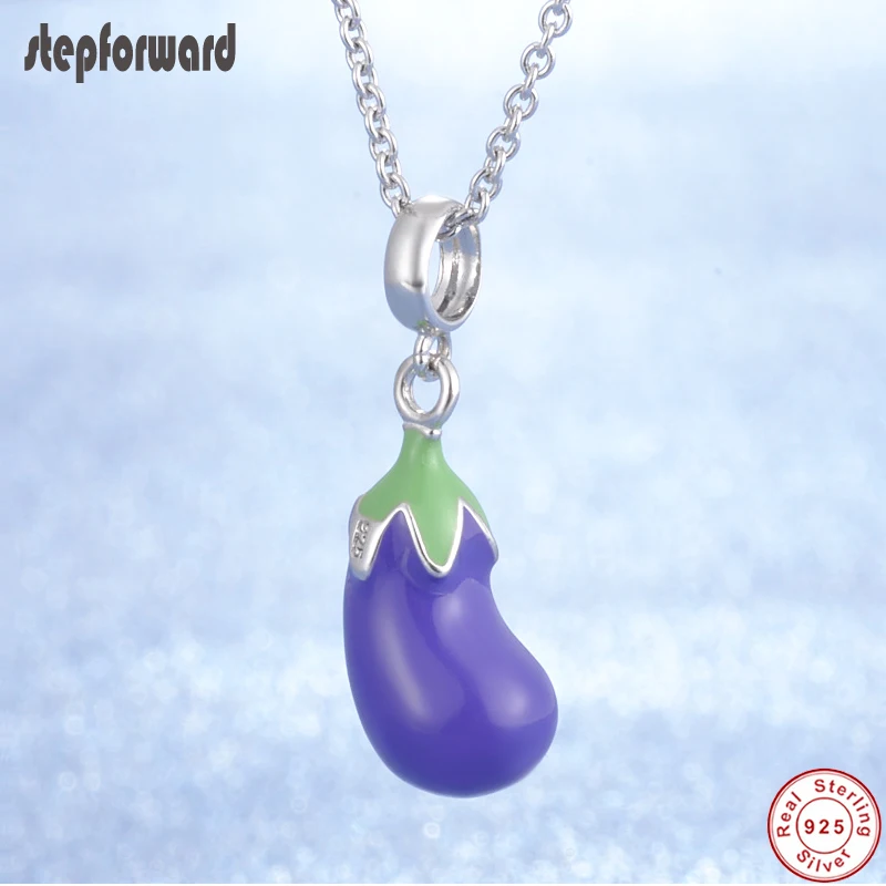 Noble High Quality DIY Eggplant Women Necklace Design Purple Enamel 100% 925 Sterling Silver Eggplant Pendant Necklace Gift
Noble High Quality DIY Eggplant Women Necklace Design Purple Enamel 100% 925 Sterling Silver Eggplant Pendant Necklace Gift