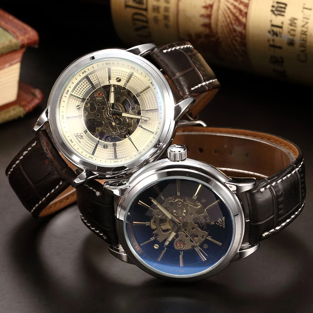 Automatic Mechanical Clock Men Leather Band Male Wristwatch Elegant Men's Business Dress Watch Skeleton Steampunk Montre Homme
Automatic Mechanical Clock Men Leather Band Male Wristwatch Elegant Men's Business Dress Watch Skeleton Steampunk Montre Homme