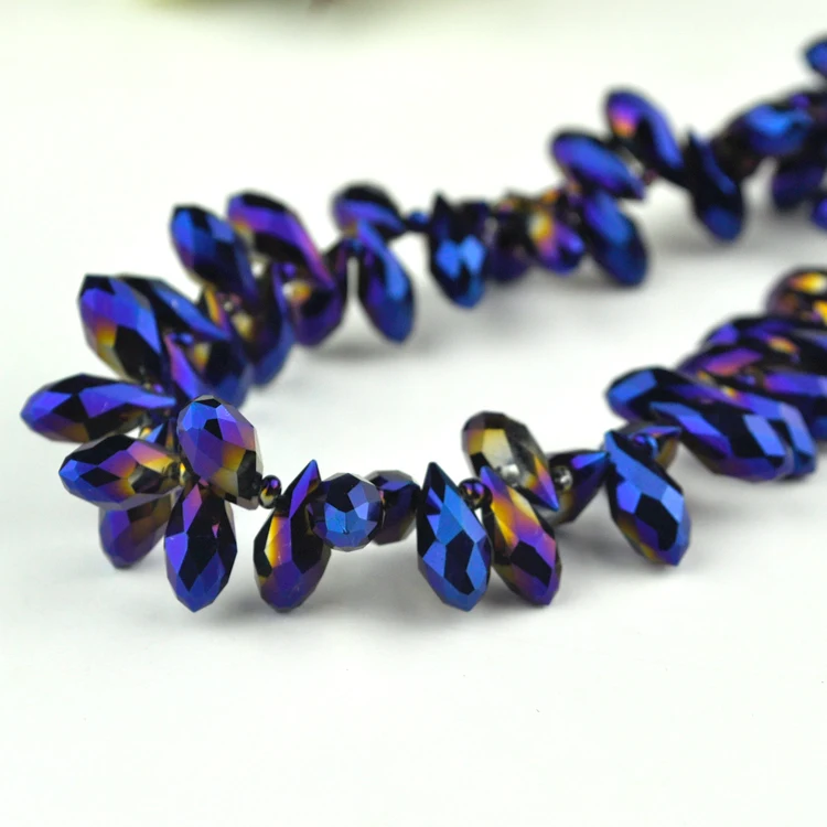 New Jewelry DIY Beads 100pcs Blue Purple Plated Crystal Glass Water Drop Bead Charm Loose Pendant For Jewelry Necklace Bracelet
New Jewelry DIY Beads 100pcs Blue Purple Plated Crystal Glass Water Drop Bead Charm Loose Pendant For Jewelry Necklace Bracelet