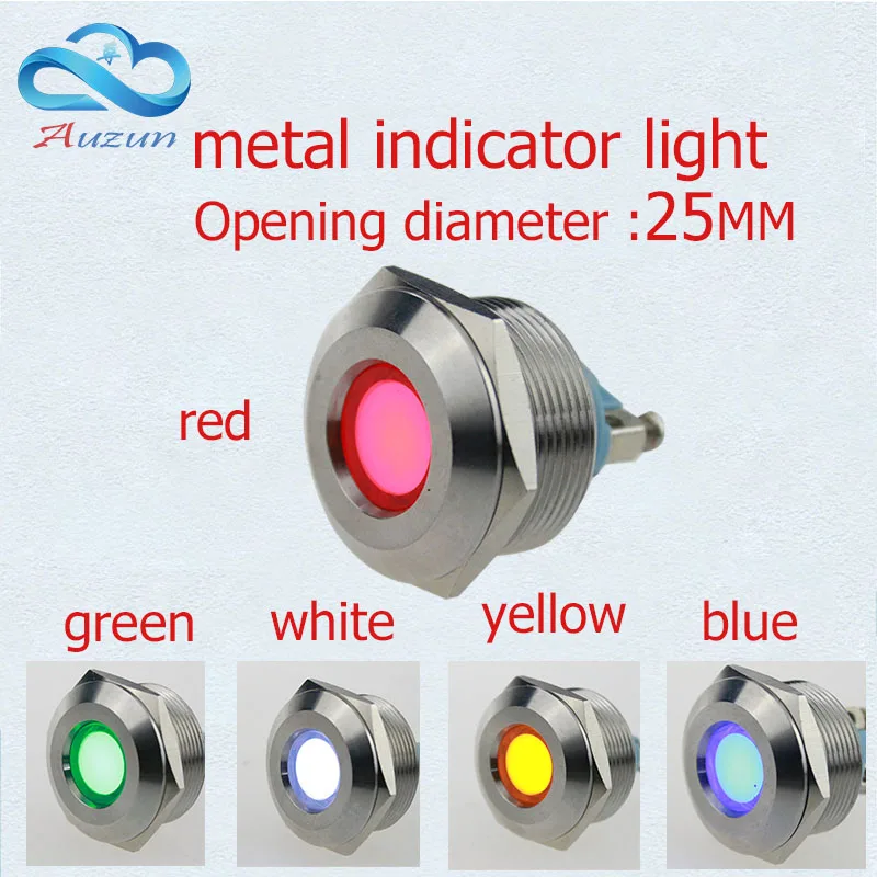 10 PCS LED metal Indicator Lights 25mm metal light warning car light 3v 6v 12v 24v 36v 220v red green yellow blue and white
10 PCS LED metal Indicator Lights 25mm metal light warning car light 3v 6v 12v 24v 36v 220v red green yellow blue and white
