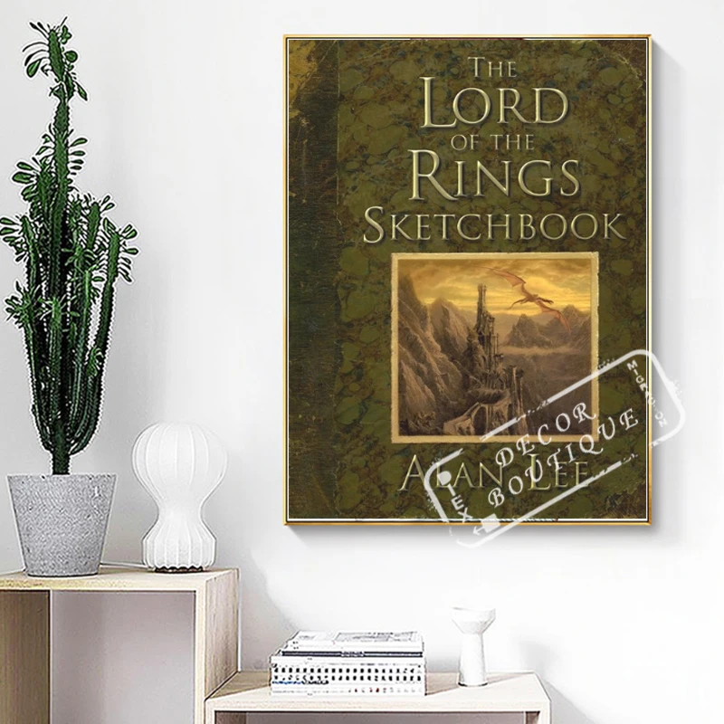 SKETCHBOOK Алан ли Властелин колец средней земли Ретро декоративный плакат DIY стикер
