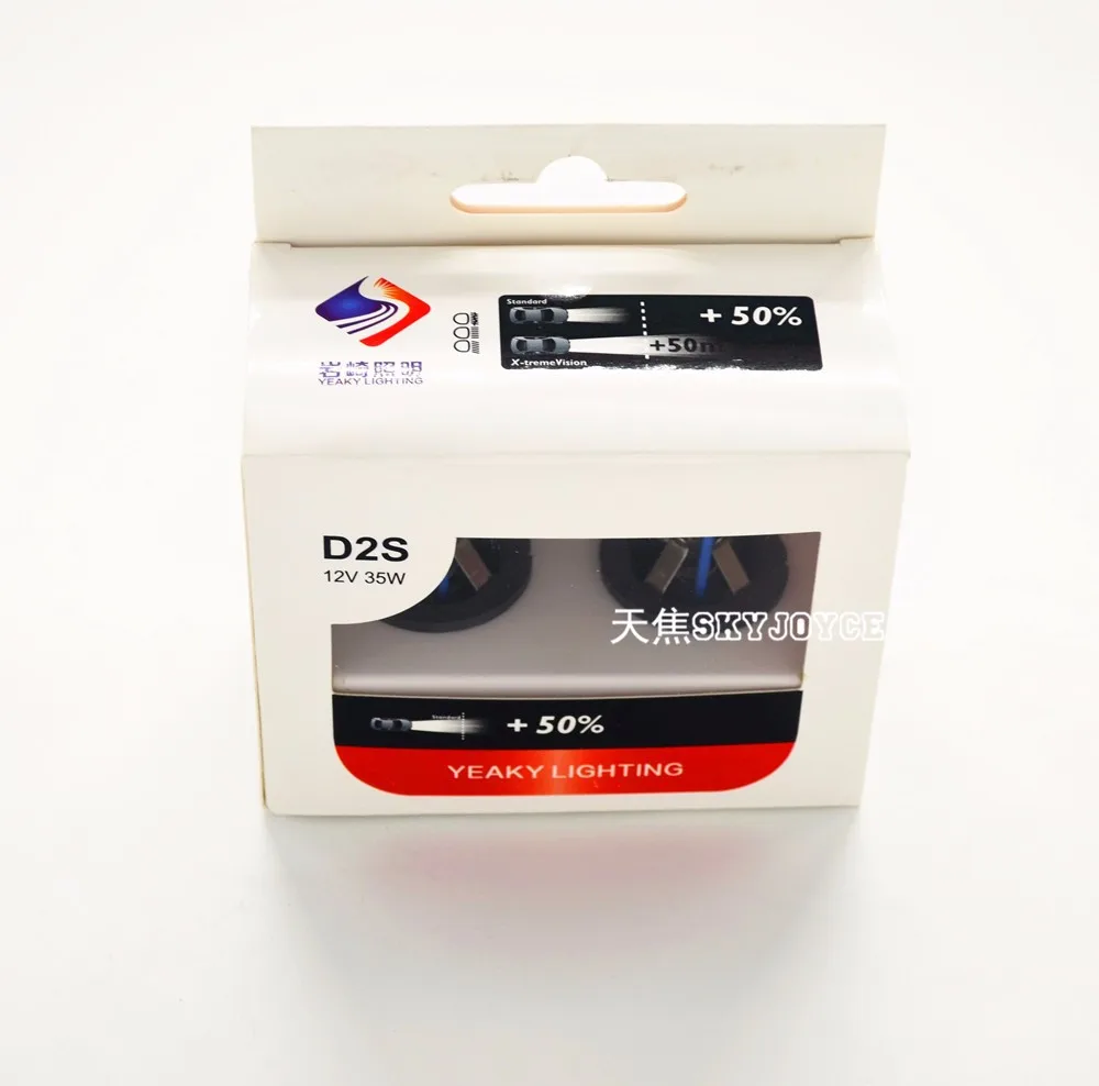 SKYJOYCE 1 пара ксеноновых ламп 12 в 35 Вт Yeaky D2S D2R HID 5500K 6500K быстрая яркость оригинальные
