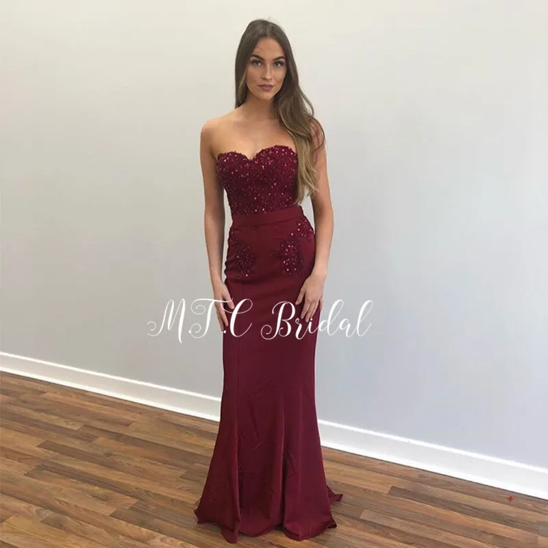 Vestido De Festa 2019 Mermaid Burgundy Arabic Evening Dress Beaded Appliques Elastic Satin Long Formal Dresses Cheap
Vestido De Festa 2019 Mermaid Burgundy Arabic Evening Dress Beaded Appliques Elastic Satin Long Formal Dresses Cheap