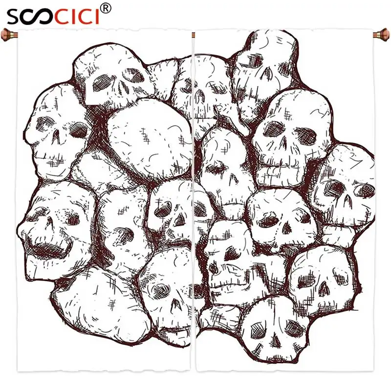 Window Curtains Treatments 2 Panels,Skull Decorations Trippy Formless Conjoined Figures Creepy Night Characters Artsy Graphic
Window Curtains Treatments 2 Panels,Skull Decorations Trippy Formless Conjoined Figures Creepy Night Characters Artsy Graphic