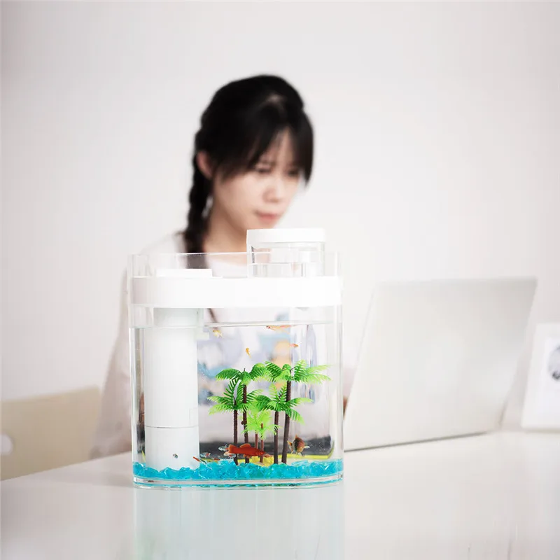 Geometry Aquaponics Ecosystem Small Water Garden Ecological Fish Tank Transparent Aquarium with Humidifier
Geometry Aquaponics Ecosystem Small Water Garden Ecological Fish Tank Transparent Aquarium with Humidifier