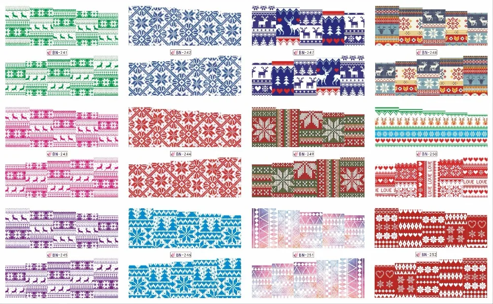 BN241-252 12 pcs New Water Transfer Nail Art Stickers Full Wraps Decals Manicure Care Beauty Grid Styles water nail sticker,#12
BN241-252 12 pcs New Water Transfer Nail Art Stickers Full Wraps Decals Manicure Care Beauty Grid Styles water nail sticker,#12