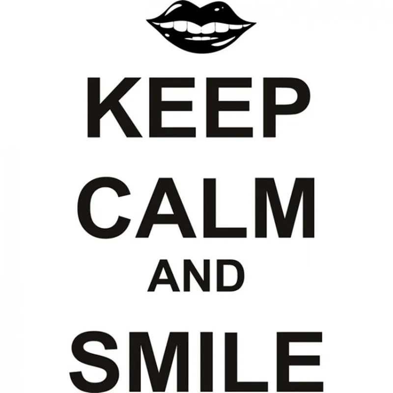 Keep Calm And Smile Keep Calm Quotes Wall Stickers Home Decor Removable Art Decals Wall Sticker For Living Room Bedroom
Keep Calm And Smile Keep Calm Quotes Wall Stickers Home Decor Removable Art Decals Wall Sticker For Living Room Bedroom