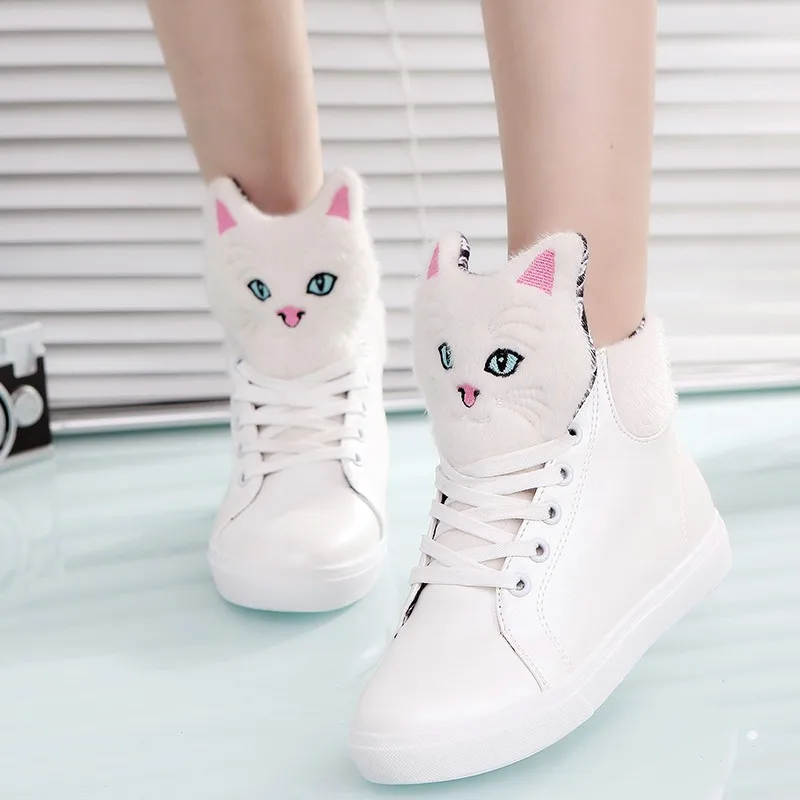 Casual shoes woman 2018 lace-up Kitten head white plaform shoes breathable tenis feminino PU Leather sneakers shoes women
Casual shoes woman 2018 lace-up Kitten head white plaform shoes breathable tenis feminino PU Leather sneakers shoes women