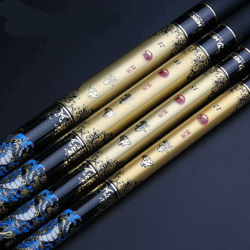 

New Hard Fishing Rod Carbon Stream Telescopic Rods Long Fiber Hand Pole 3.6m 4.5m 5.4m 6.3m 7.2m Casting Fish Tackle