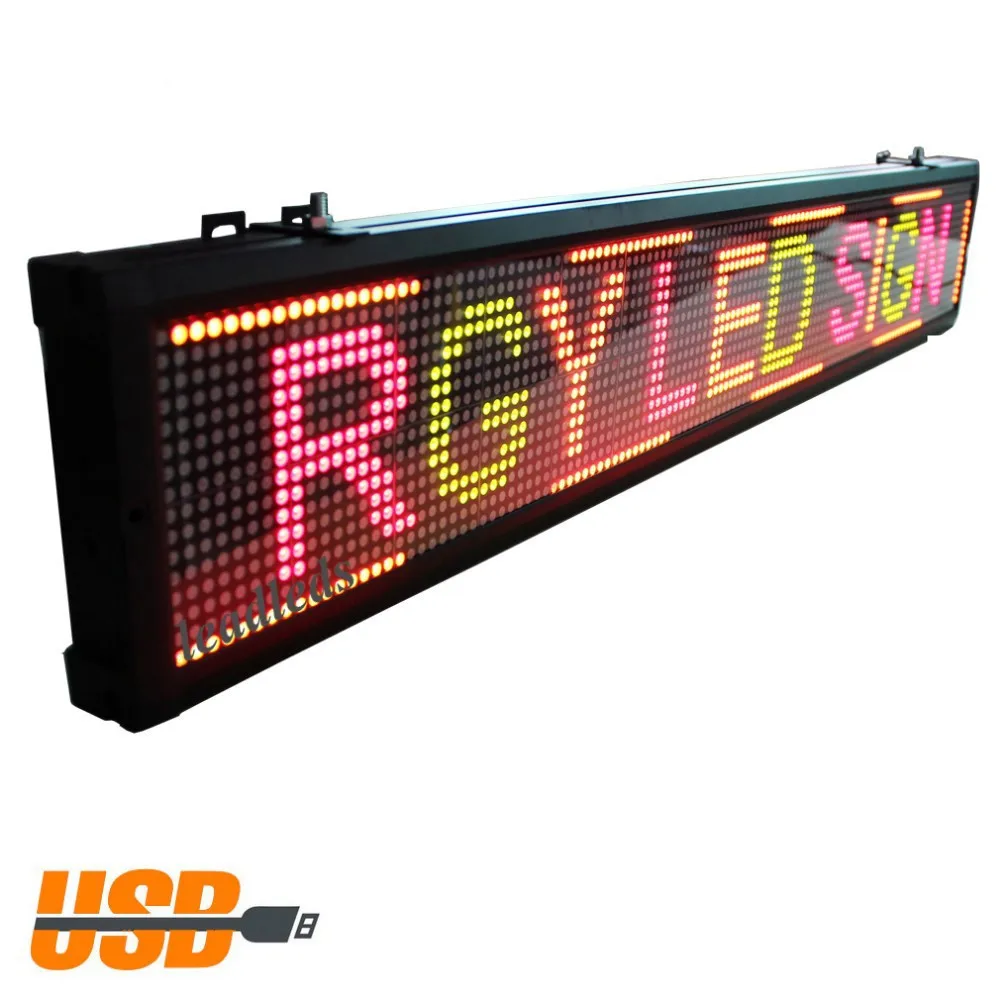 ( 3 PACK ) 40 * 6inch 3Colors Of Programmable Led Sign with Scrolling Message Display For P7.62mm indoor use Led Display
( 3 PACK ) 40 * 6inch 3Colors Of Programmable Led Sign with Scrolling Message Display For P7.62mm indoor use Led Display