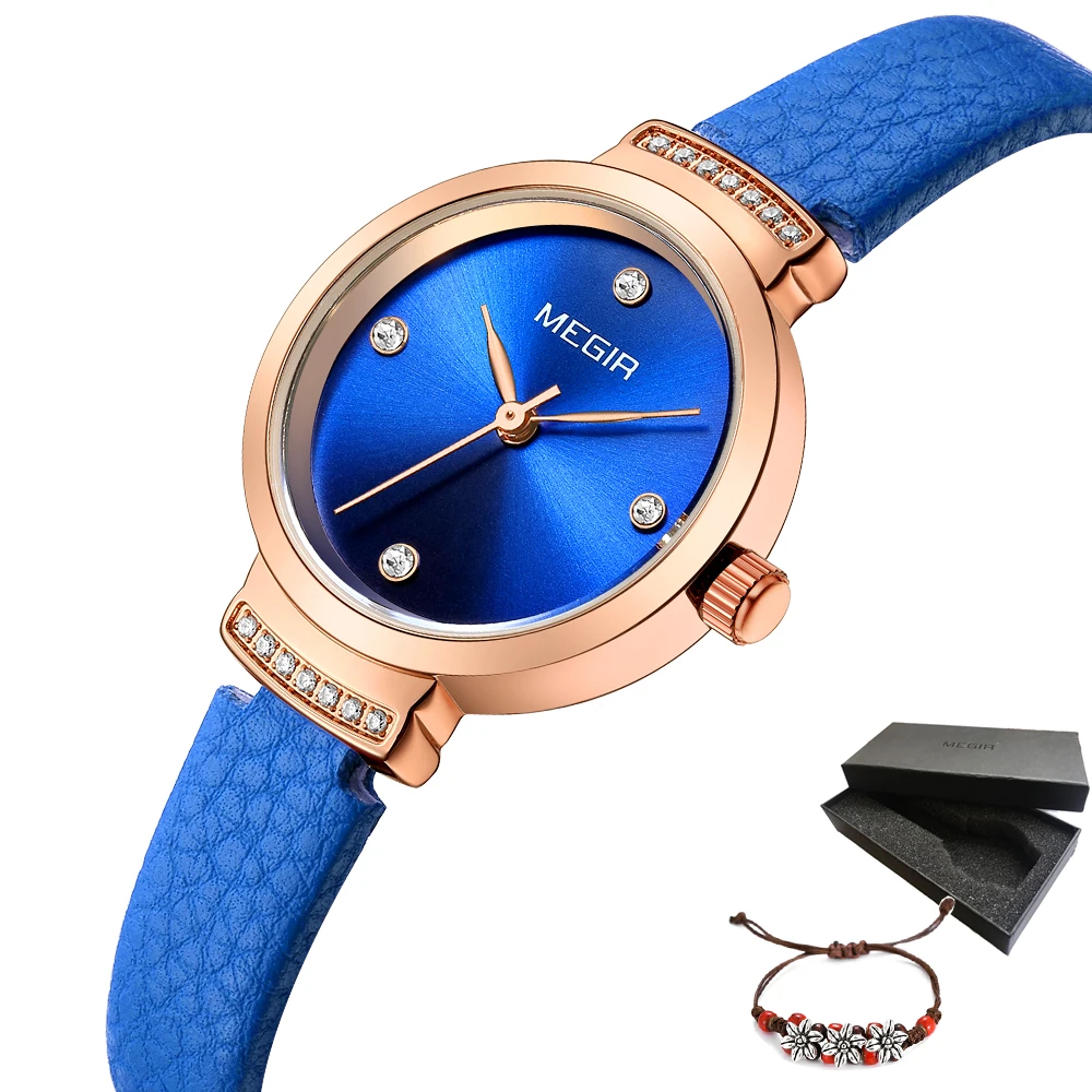 MEGIR Leather Strap Casual Quartz Watches for Women Simple Luxury Relogios Femininos Waterproof Wristwatch Clock Lady 4207# Blue
MEGIR Leather Strap Casual Quartz Watches for Women Simple Luxury Relogios Femininos Waterproof Wristwatch Clock Lady 4207# Blue