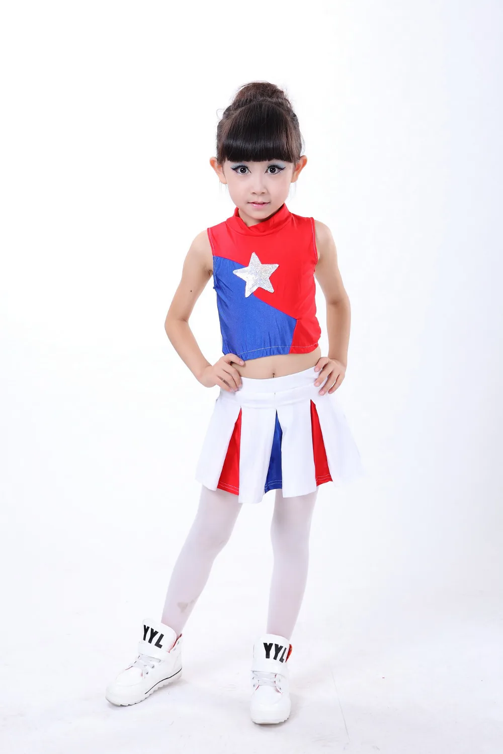 Girl and Boy Cheerleader Clothes Cheerleading Set Hiphop Jazz Dance Costume Dropshipping | Тематическая одежда и униформа