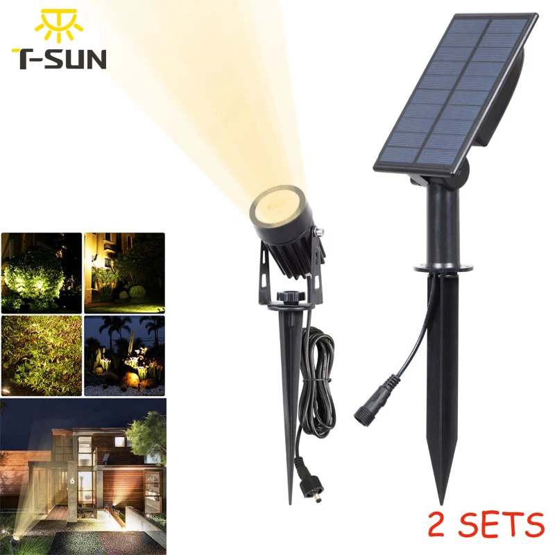 T-SUNRISE 2 PACK Separately LED Solar Light 90-180 Adjustable Garden Lights Solar Spotlights bulbs Wall Yard Security Warm White
T-SUNRISE 2 PACK Separately LED Solar Light 90-180 Adjustable Garden Lights Solar Spotlights bulbs Wall Yard Security Warm White