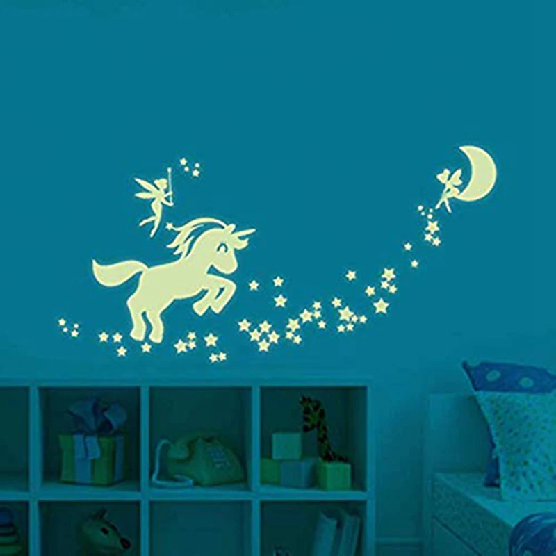 Unicorn Wall Decals Glow in The Dark Unicorn Stars Fairytale Fairy Wall Stickers for DIY Home Kids Girls Bedroom Nursery Room
Unicorn Wall Decals Glow in The Dark Unicorn Stars Fairytale Fairy Wall Stickers for DIY Home Kids Girls Bedroom Nursery Room