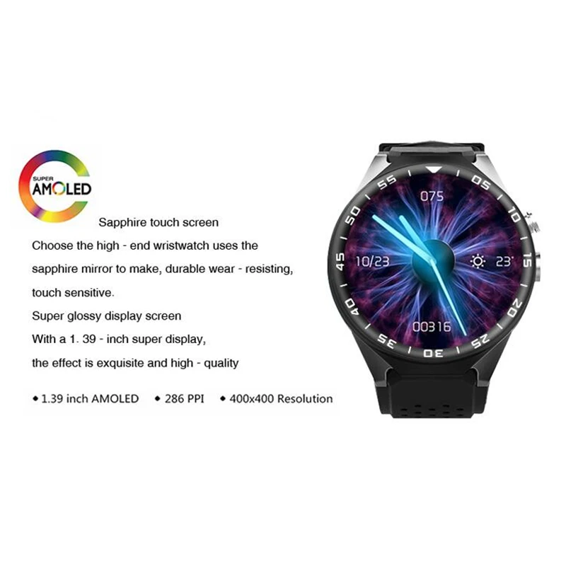 ZGPAX S99C Смарт-часы 1 39 дюймов MTK6580 четырехъядерный 1. 3g Гц Android 5 450 мАч 2 0 мегапикселя