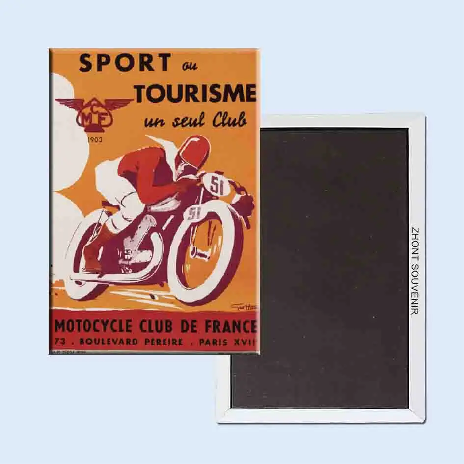 Sport ou Tourisme un seul Club Motorcycle Club de France Vintage French Sports Poster 24151 Retro nostalgia fridge magnets
Sport ou Tourisme un seul Club Motorcycle Club de France Vintage French Sports Poster 24151 Retro nostalgia fridge magnets